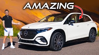 The most luxurious Mercedes EQS SUV review [upl. by Ahtanaram]