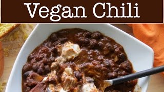 Simple Chili Recipe Easy Vegan Recipes  The Frugal Chef [upl. by Oakley]