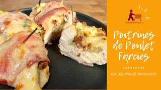 Poitrines de Poulet Farcies aux Légumes et Prosciutto [upl. by Elyrpa722]