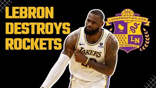 Lakers Defeat Rockets As LeBron Drops 37 [upl. by Arreic]