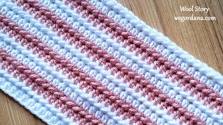 Quick and Easy Beautiful Crochet Stitch Tutorial  Only two rows [upl. by Notnilk979]