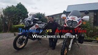 Transalp versus Africa Twin  Which bike is better [upl. by Enimsay174]