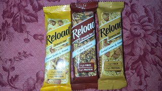 Review of Reload granola bars  Healthy snack on the go  Granola bars [upl. by Notlrac]