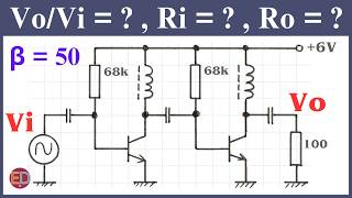 Multistage BJT Transistor Amplifier with Inductor in Collector [upl. by Ahsiener]