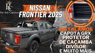 NISSAN FRONTIER 2025 Instalamos Capota Grx Pro Black Divisor de Caçamba Protetor de Caçamba e Borda [upl. by Mailli]