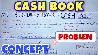 Cash Book  Concept amp Problem  Class 11  By Saheb Academy [upl. by Moriyama564]