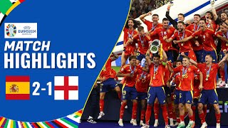 Spain vs England  21  Highlights  UEFA Euro 2024  england vs spain [upl. by Ahsaercal]