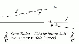 Line Rider 14  LArlesienne Suite No 2 Farandole Bizet [upl. by Edurtreg457]