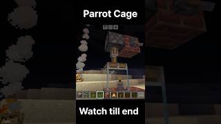 How to make Parrots Cage in Minecraft minecraft shorts shortvideo [upl. by Atteuqaj]