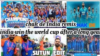 chak de India song india win the world cup2024 after long year bante mataram 🇮🇳 level sabke niklege [upl. by Aralomo]