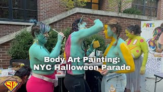 Behind the Scenes NYC Halloween Parade Art Painting [upl. by Jeaz]