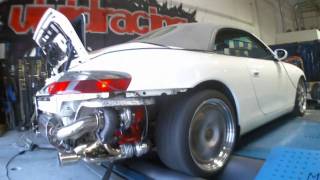 Porsche 996 C2 With TPC Turbo Kit Installed Boosted on Dyno [upl. by Yddor14]