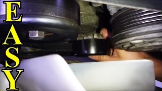 Belt Tensioner Pulley How to replace EASY and CHEAP [upl. by Llerud296]