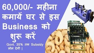 Earn 60000 महीना Start Cashew Nut Business Kaju Processing Low in Investing How to earn Money [upl. by Anitram]