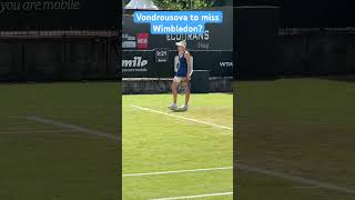 Marketa Vondrousova retires from Berlin match vs Anna Kalinskaya wta tennis tennisplayer injury [upl. by Nerac]