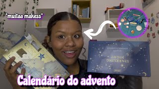 ABRINDO UM CALENDÁRIO DO ADVENTO Muitas makesss [upl. by Gnouhc]