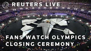 LIVE Fans watch the Olympics closing ceremony in Paris [upl. by Dosia]