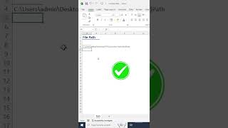 How to Get Excel File Location Path  MSExcel microsoftexceltutorial [upl. by Dajma]