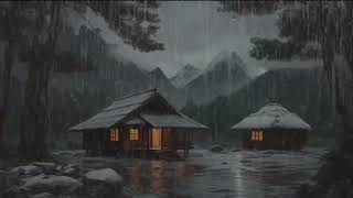 Rain Sounds for Sleeping  Drizzling rain in a house in the middle of the forest [upl. by Arvin929]