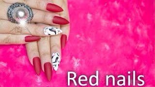 Manicura Rojo elegante  Juancarlo960 [upl. by Ahsinawt717]