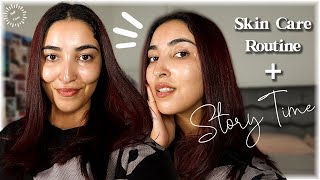 كيفاش كانعتني بالبشرة ديالي 🌸Skin care routine  Storytime 🧚🏼‍♀️ [upl. by Haonam185]