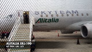 TRIP REPORT  Alitalia ERJ190 SkyTeam Livery  Milan LIN ✈ London LCY  cruise amp landing [upl. by Ylek]