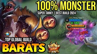 BARATS BEST BUILD 2024  TOP GLOBAL BARATS GAMEPLAY  MOBILE LEGENDS✓ [upl. by Asial]