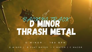 D Minor Fast Thrash Metal Guitar Backing Track  180 bpm  Metallica Style  D Standard Heavy Metal [upl. by Marucci437]