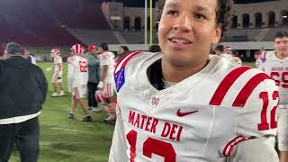 Mater Dei football beats St John Bosco for CIF title [upl. by Aneladdam]