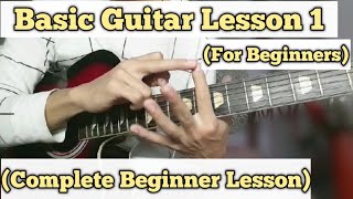 Basic Guitar Lesson 1 for Beginners Easy Way to Learn Guitar [upl. by Uile534]