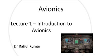 L1 Introduction to Avionics [upl. by Negah]