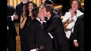 Matty Matheson and Ebon MossBachrach share a kiss at the Emmys [upl. by Aw758]