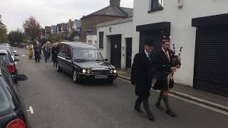 Bagpiper Leading Funeral Procession  Going Home [upl. by Siurad608]