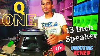 QOne 15 Inch 1200 Watt Speaker Unboxing Review  Sound Testing amp Price  Model No Q1151200 [upl. by Effy]