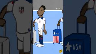 USMNT boys are off for new adventures 👀 ✈️ football usmnt cartoon [upl. by Aicilet]