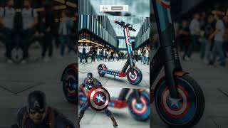 Superhero but electric scooter MarvelVsDc Heroesmarvelvsdc superherotransformation epicsuperhero [upl. by Chane]