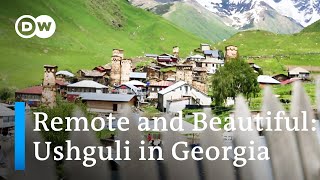 One of the Most Beautiful Villages in Georgia Ushguli in the Caucasus Mountains [upl. by Adnilema587]