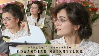 Casual  Edwardian Hairstyles ✨ Historybounding Hair [upl. by Ellie]