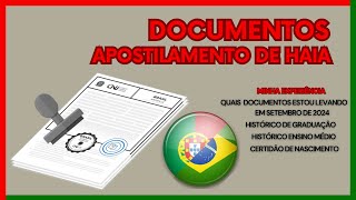 Apostilamento de Haia  Documentos que você precisa levar para Portugal 🇵🇹 VPT [upl. by Meg]