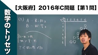 【大阪府】高校入試 高校受験 2016年数学解説【C問題】【第1問】 [upl. by Inal349]