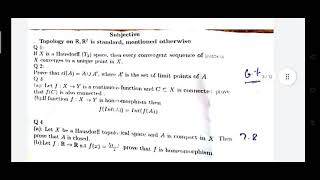 Point Set Topology Past Papers GCUF  MSc 1st Semester  BS Math 5th Semester  Farhan Younas [upl. by Bernarr]