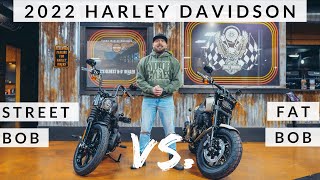 Harley Davidson Fat Bob VS Street Bob [upl. by Eyak995]