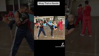 Savate vs Muay Thai [upl. by Aohsoj]