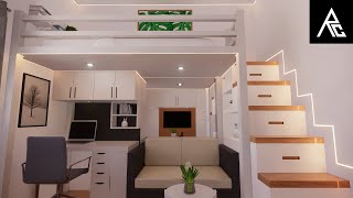 Minimalist Loft Bed Idea for Small Rooms [upl. by Neirrad]