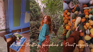 Relaxing fall thrifting pumpkins amp paint projects [upl. by Ellingston]