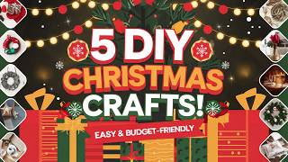 Top 5 Christmas Craft Ideas 🎅 Fun amp Easy DIY Holiday Decorations 🎅 Budget Friendly Festive Crafts [upl. by Dnomal787]