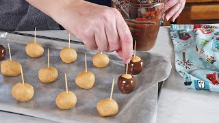 Easy 4Ingredient BUCKEYE Peanut Butter Balls [upl. by Aoht716]