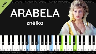 Arabela  znělka z pohádky piano tutorial  klavír  akordy  noty  české písničky [upl. by Anirec]