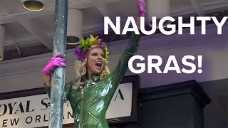 New Orleans Mardi Gras Greasing of the poles [upl. by Alwin]