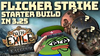 MY STARTER FLICKER STRIKE BUILD IN 325SLAYER WARDEN BERSERKER PATH OF EXILE SETTLER OF KAALGUR [upl. by Dalton]